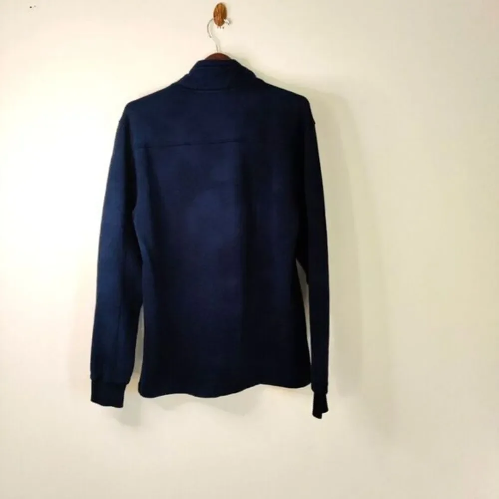 Port Authority Men M Fleece Lined 1/4 Zip Pullover G2 Logo Mock Neck Long Sleeve